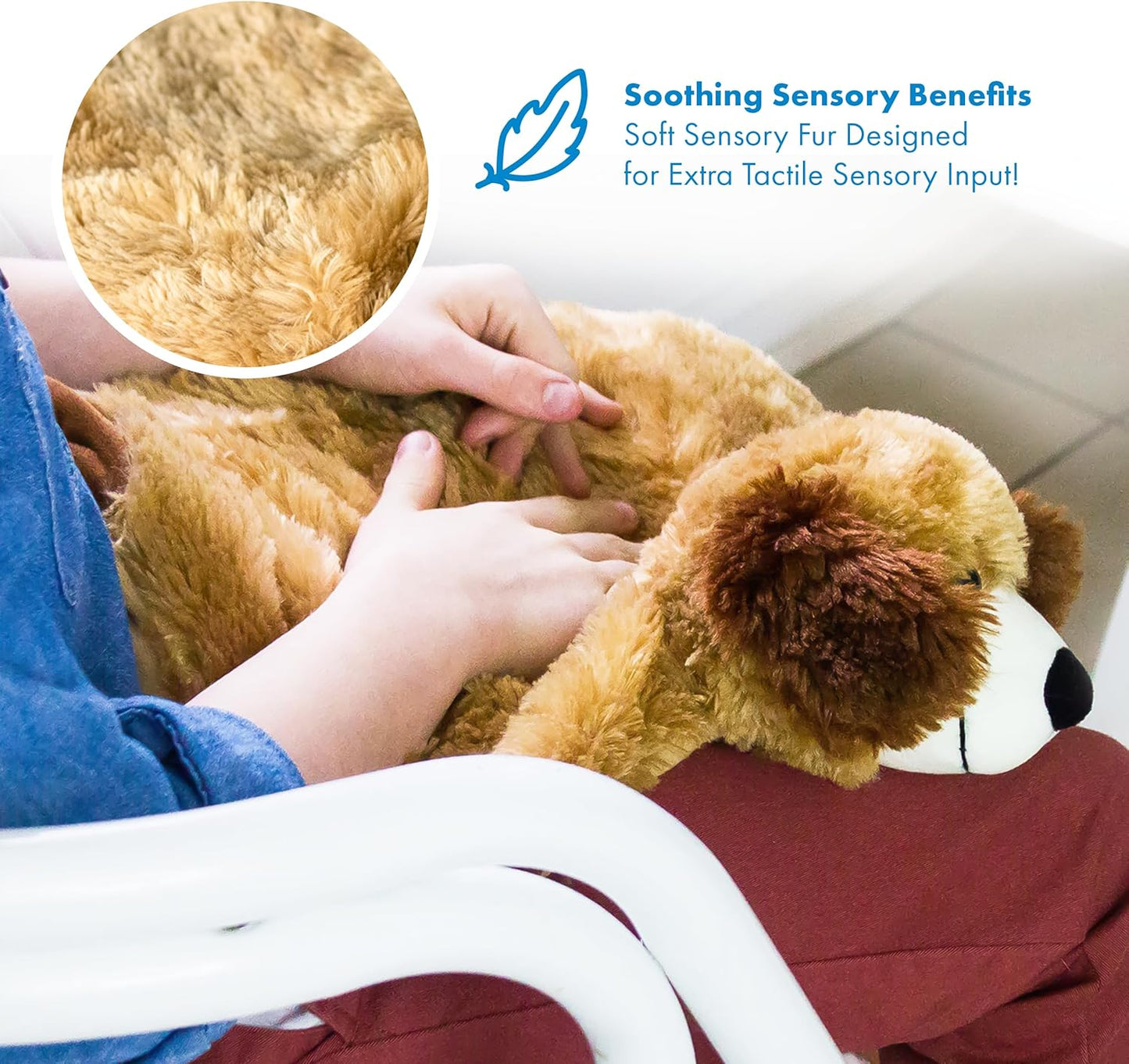Weighted Stuffed Animal for Kids- 5Lb Weighted Lap Animal for Kids - Soft and Cuddly Weighted Lap Pad - Calming and Comforting