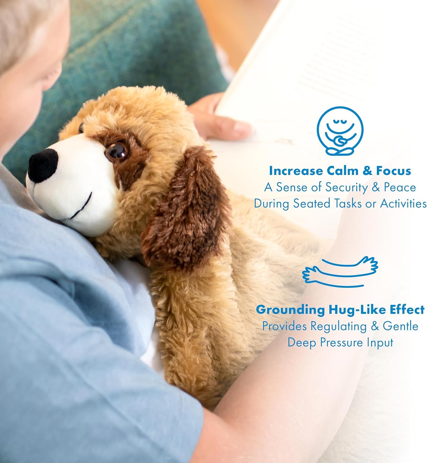 Weighted Stuffed Animal for Kids- 5Lb Weighted Lap Animal for Kids - Soft and Cuddly Weighted Lap Pad - Calming and Comforting