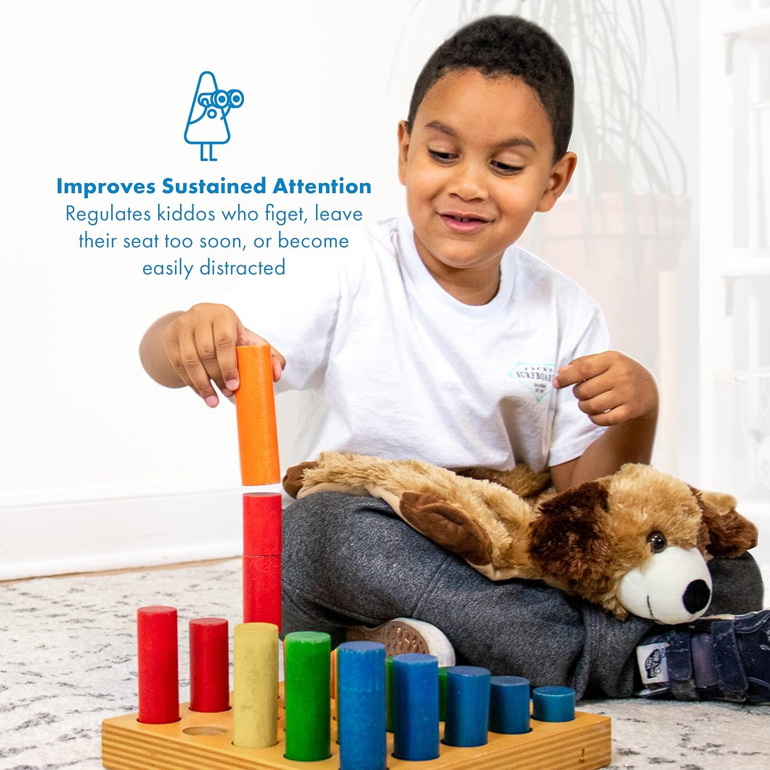 Weighted Stuffed Animal for Kids- 5Lb Weighted Lap Animal for Kids - Soft and Cuddly Weighted Lap Pad - Calming and Comforting